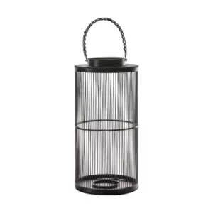 Crossland Grove Belgravia Bamboo Lantern Black Medium 250x480Mm