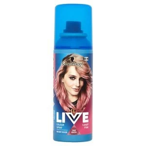 LIVE Colour Spray Candy Pink 120ml Pink