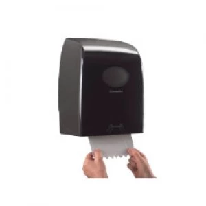 AQUARIUS Hand Towel Dispenser Rolled Plastic Black 33.8 x 43.8 x 25.3 cm