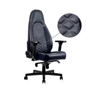 noblechairs ICON Gaming Chair Top Grain Leather Midnight BlueGraphite