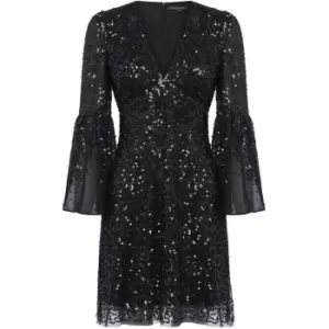 French Connection Cellienne Sequin Mini Dress - Black