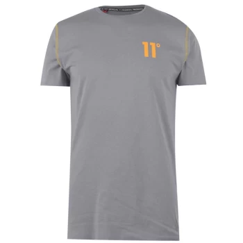 11 Degrees Contrast T Shirt - Grey