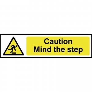 Scan Caution Mind The Step Sign 200mm 50mm Standard