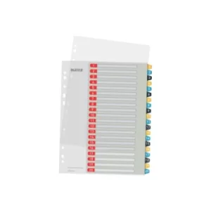 Cosy 1-20 Printable Index, Pp 20 Coloured Tabs Printed 1-20, A4 Maxi Format