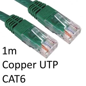 RJ45 (M) to RJ45 (M) CAT6 1m Green OEM Moulded Boot Copper UTP Network Cable