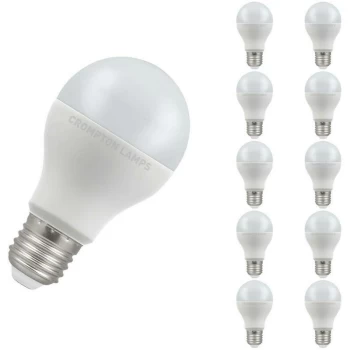 (10 Pack) Lamps LED GLS 15W ES-E27 (100W Equivalent) 2700K Warm White Opal 1521lm ES Screw E27 Frosted Bright Multipack Light Bulbs - Crompton