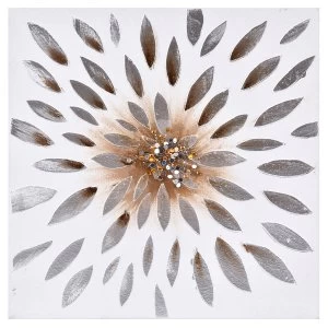 Innova Hand-Painted 3D Canvas Crystal Flower - 40 x 40 cm