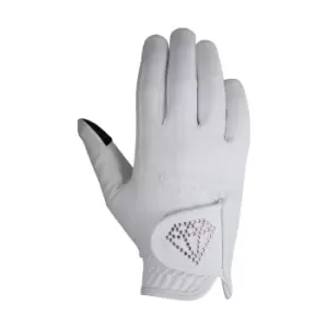 Hy Childrens/Kids Cadiz Riding Gloves (L) (White)