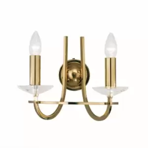 Imperial Classic Candle Wall Light English Brass, 2x E14