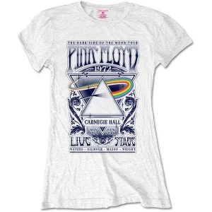 Pink Floyd - Carnegie Hall Poster Womens X-Large T-Shirt - White