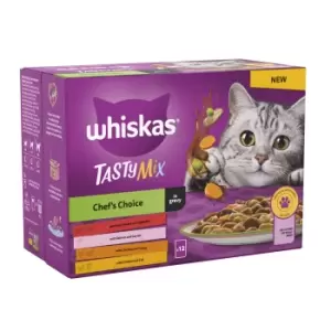 Whiskas Adult Cat Wet Food Pouches Tasty Mix Veg Chef's Choice in Gravy 12 x 85g - wilko