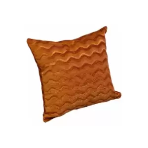 Dorchester Collection Sinead Chenille Wave Cushion Cover, Terracotta, 43 x 43 Cm