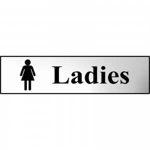 Scan Chrome Effect Ladies Sign 200mm 50mm Standard