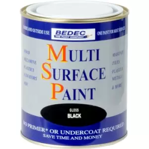 Bedec Multi Surface Paint Gloss 750ml in Black Plastic