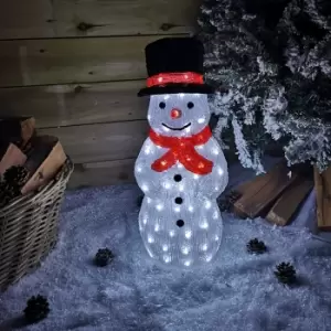 53cm 100 LED Acrylic Snowman Indoor Outdoor Christmas Decoration