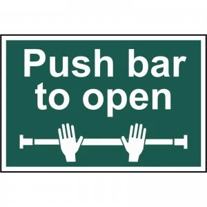 Scan Push Bar To Open Sign 300mm 200mm Standard