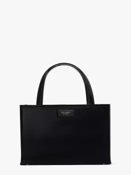Kate Spade Sam Icon Spazzolato Leather Small Tote Bag, Black, One Size