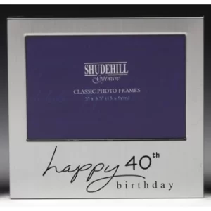 Satin Silver Occasion Frame 40th Birthday 5x3