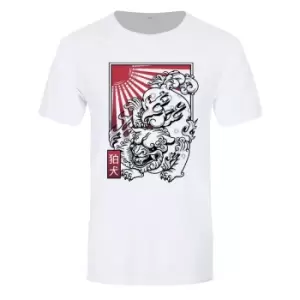 Unorthodox Collective Mens Komainu T-Shirt (L) (White/Red/Black)