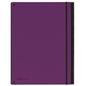 Pagna A4 7 Compartment Master Organiser Purple Pack of 10