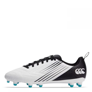 Canterbury Speed 3.0 FG Rugby Boots - White/Black