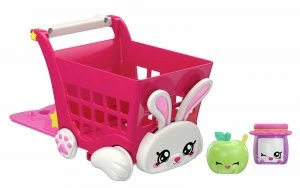 Kindi Kids Rabbit Petkin Shopping Cart and Shopkins