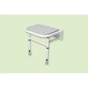 Nrs Healthcare Folding Shower Seat With Legs And Padded Seat - White