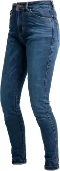 John Doe Luna High Mono Ladies Motorcycle Jeans, blue, Size 32 for Women, blue, Size 32 for Women