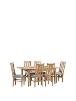 Julian Bowen Cotswold 140-180 Cm Extending Dining Table + 6 Chairs