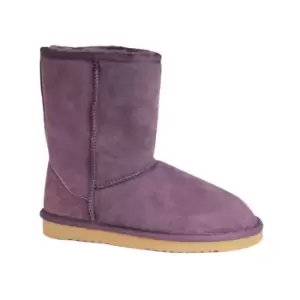 Eastern Counties Leather Womens/Ladies Jodie Sheepskin Short Plain Boots (3 UK) (Purple)