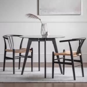 Brea Round Dining Table Black