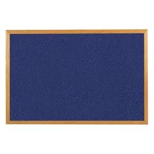 Office 900 Felt Noticeboard with Wooden Frame Blue 938601