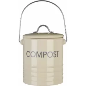 Cream Compost Bin with Handle - Premier Housewares
