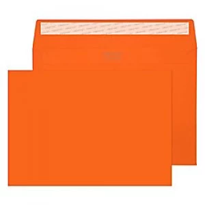 Creative Bright Coloured Envelopes C5 Peel & Seal 162 x 229mm Plain 120 gsm Pumpkin Orange Pack of 500
