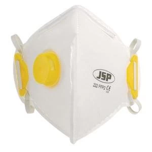 JSP FFP2 Fold Flat Disposable Vertical Valved Face Mask Pack of 1