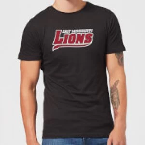 East Mississippi Community College Lions Script Logo Mens T-Shirt - Black