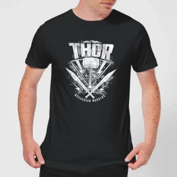 Marvel Thor Ragnarok Thor Hammer Logo Mens T-Shirt - Black - 5XL