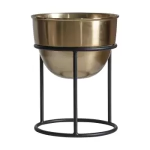 31cm Gold and Black Plant Stand