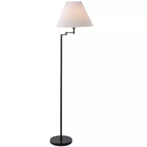 Break Floor Lamp with Tapered Shade Black, E27