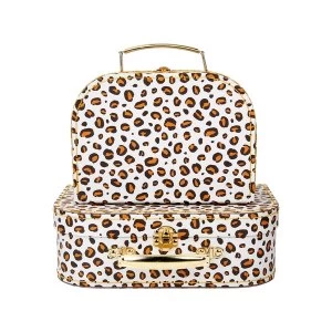 Sass & Belle (Set of 2) Leopard Love Suitcases