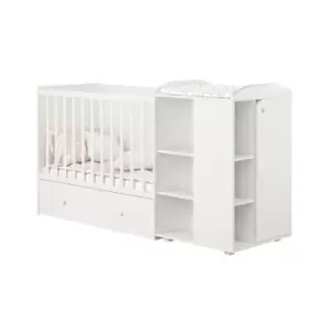 KUDL 800 Cot With Under Drawer And Storage Unit - White