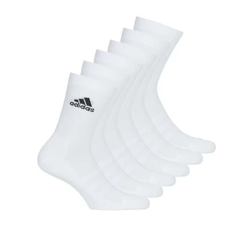 adidas CUSH CRW PACK X6 mens Sports socks in White - Sizes XS,M,S,XL,L