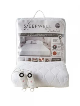 Dreamland Sleepwell Intelliheat Electric Cotton Mattress Cover Sb Dual