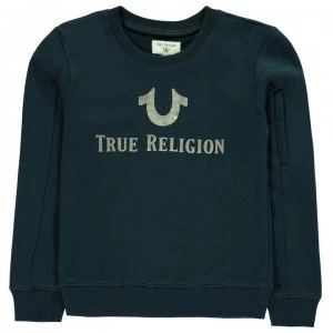 True Religion Junior Boys Big Logo Sweatshirt - NAVY