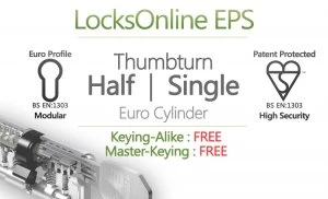 LocksOnline EPS Thumbturn Only Euro Cylinder