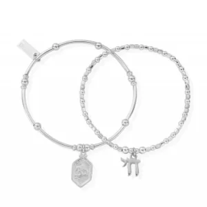 ChloBo SBSET910674 Women&apos;s Spiritual Set Of Two Bracelets