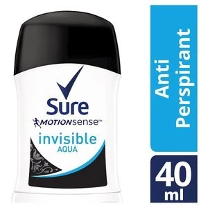 Sure Motion Sense Invisible Aqua Deodorant Stick 40ml