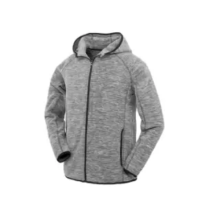 Spiro Mens Micro Fleece Hoodie (S) (Grey/Black)