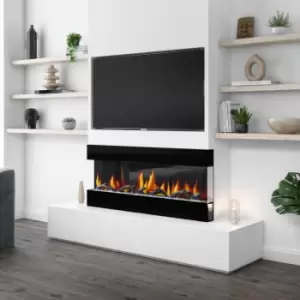 50" Black Built In Electric Fire - Amberglo