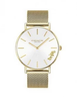 Coach Coach Perry Gold Stainless Steel Mesh Strap Ladies Watch